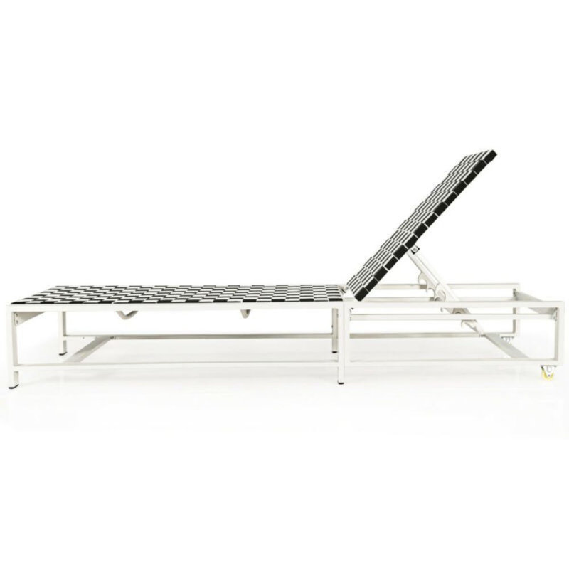 Chaise longue de patio inclinable