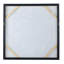 39,5 po x cadre carré en or moderne, peinture à l'huile sur fleur, élément abstrait gris-bleu, tendeur sur châssis en bois, 40% art sur toile et photo,