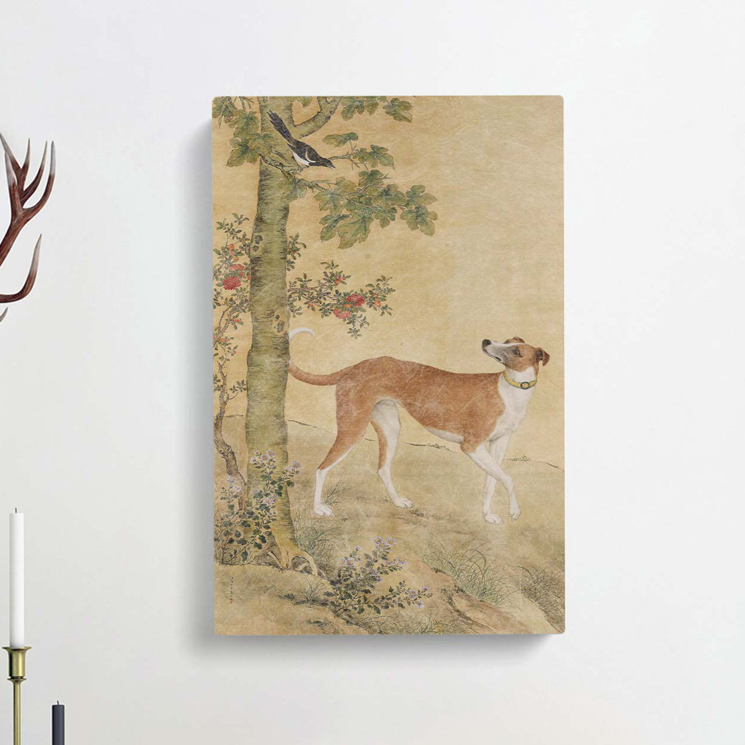 Bird & Dog by Lang Shining - Wrapped Canvas