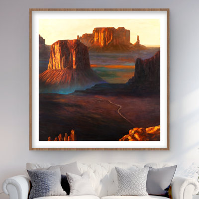Monument Valley Tribal Park Print - Modern Brown Framed Art