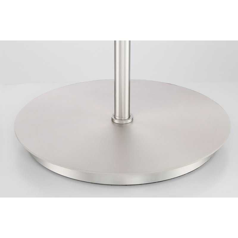 Shapiro 71'' Traditional Floor Lamp, Satin Nickel