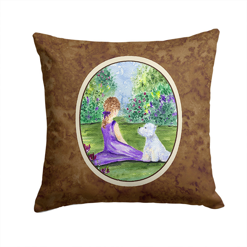 Coussin décoratif intérieur/extérieur westie