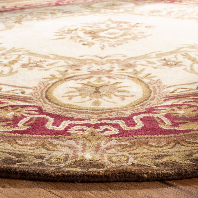 Loren Hand Tufted Wool Oriental Rug, Round 4'