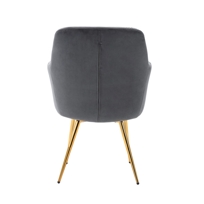 Velvet Armchair, Grey