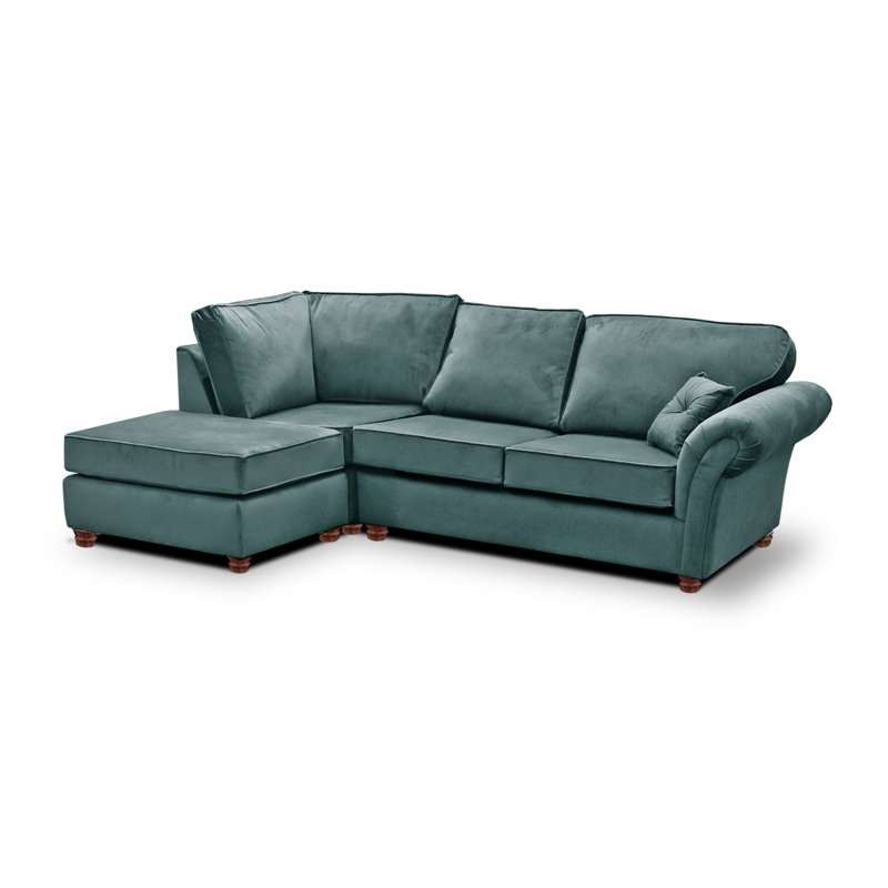 Lila Modular Corner Sofa, Petrol Blue, Left Hand Facing