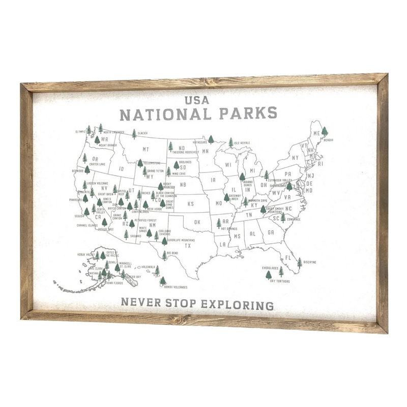 National Park Pinboard, H 24 po x l 36 po x P 1,5 po