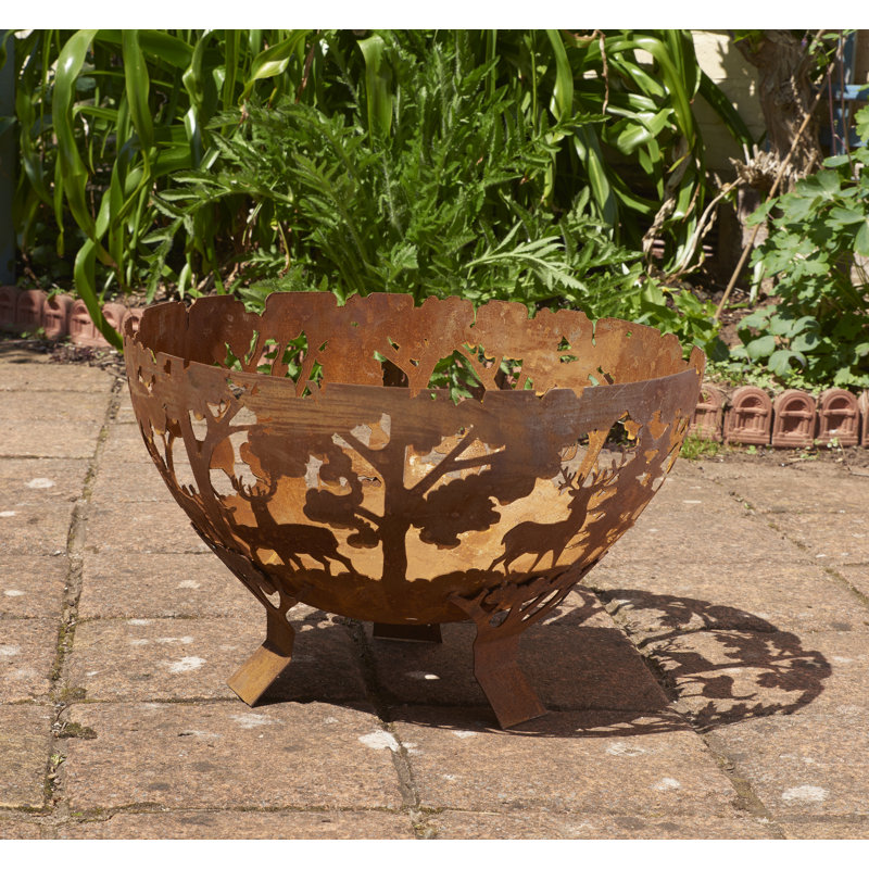 Merope Round Steel Wood Burning Smokeless Fire Pit