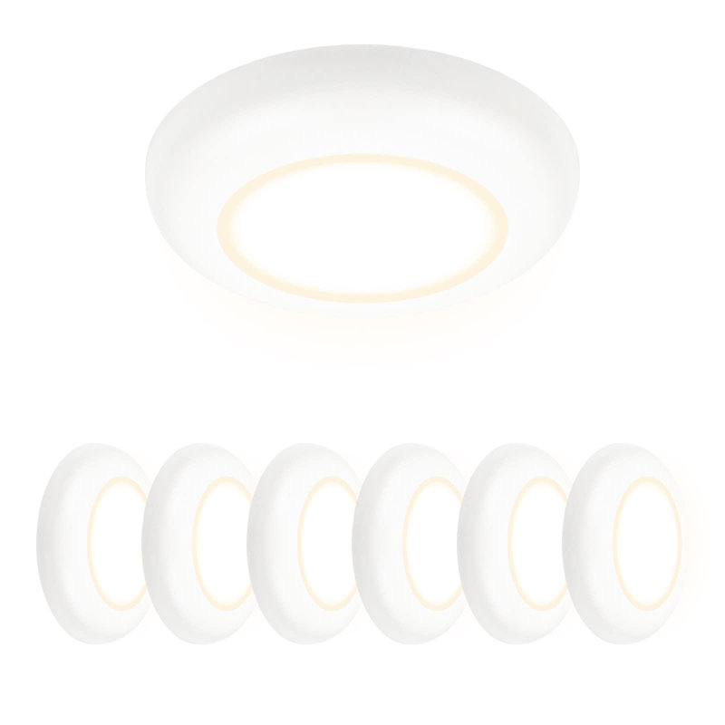 LED Flush Mount Ceiling Light – Dimmable, Slim Puck Downlight - Energy Efficient LED Light - Multi-Purpose Easy-Install Light Fixture