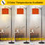 Lampe sur pied à arc avec lampes à vagues géométriques rétro rouge et orange avec télécommande DEL Abat-jour réglables Hautes lampes pour lire Bureau