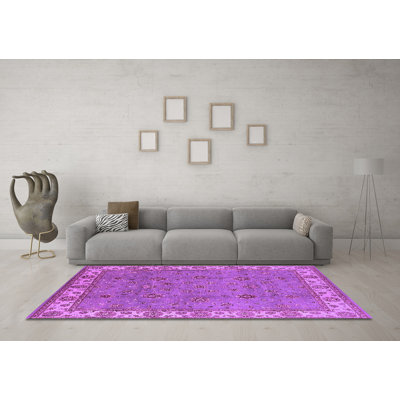 Tapis mauve lavable à la machine Lekeysha