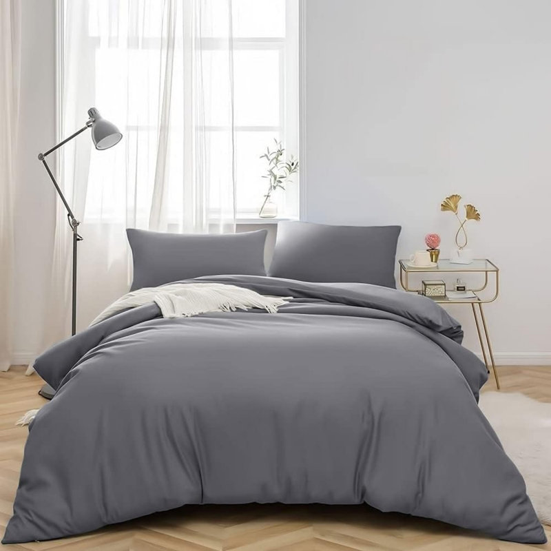 Microfiber Solid Colour Duvet Cover Set