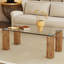 Table basse à plateau en verre