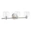 Éclairage pour meuble-lavabo en nickel brossé 2 lumières avec abat-jour en verre opale Craigville 15 pouces Averie-370099310-370099307