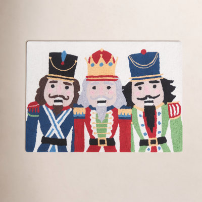 Terza Antonial Nutcracker Trio Hooked Kitchen Mat