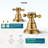 Farmhouse 8 In. Widespread Double Handle Bathroom Faucet 3-Holes With Pop-Up Drain Assembly -115707354