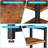 Desk Shelf with Drawer, 40" Desk Hutch for Computer Monitor,Black-556196324