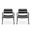 Cour et patio: chaise en fer noir mat, 24,56 po Profondeur, chaise en fer de 13,3 lb, ajoutant du charme à la terrasse, H 25,45 po x P 24,56 po