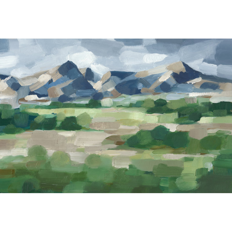 Blue Ridge Valley II by Ethan Harper - Painting, 61 cm H x 91 cm W, Black Floater Framed