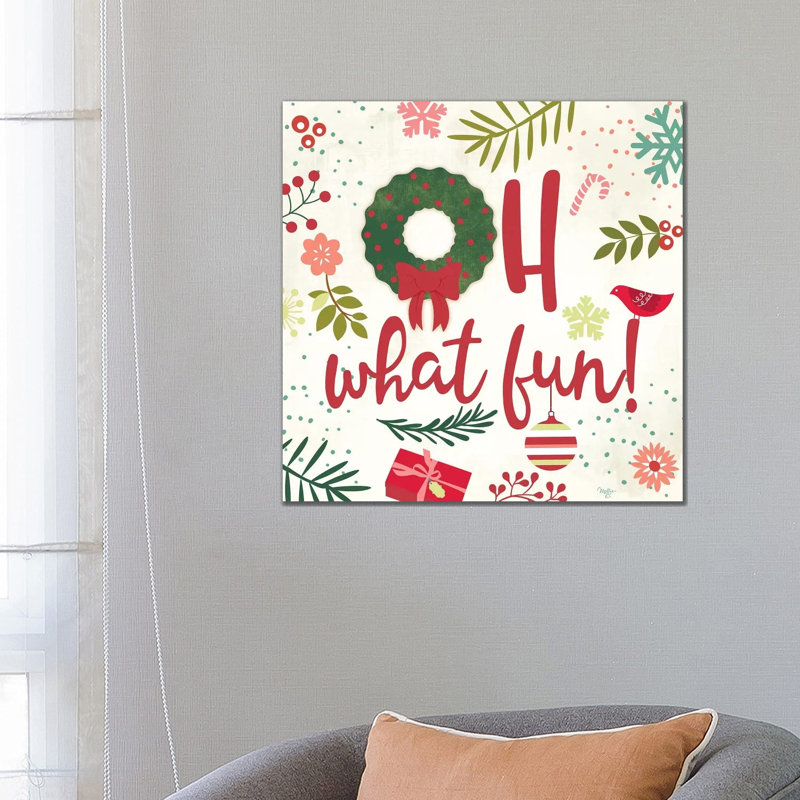Oh What Fun! by Mollie B. - Wrapped Canvas Print, 66.04 cm H x 66.04 cm W x 1.91 cm D
