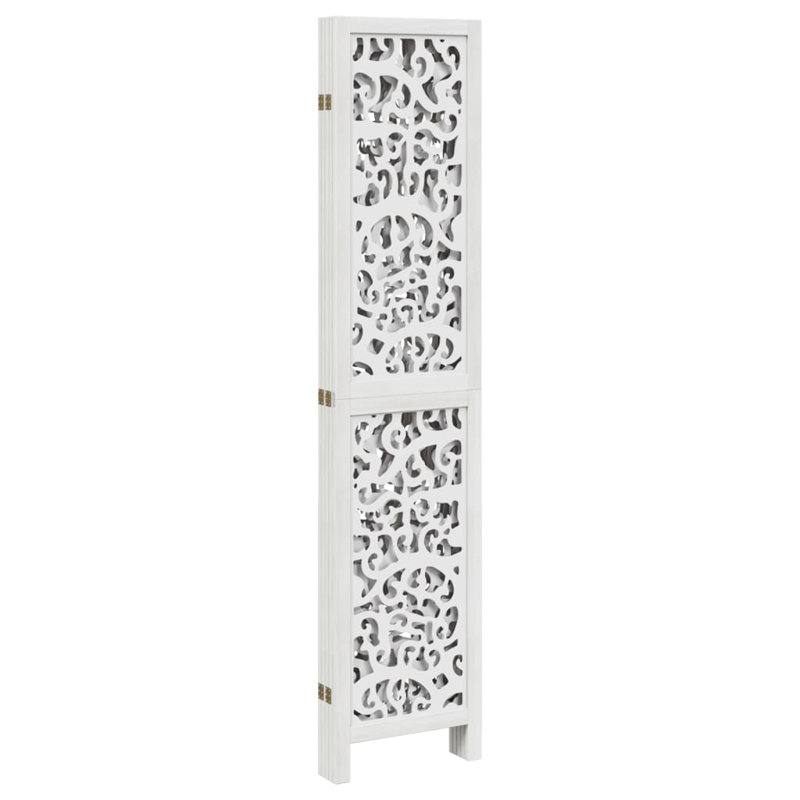 Folding Room Divider, 3, 180cm H x 110cm W x 1.6cm D, White