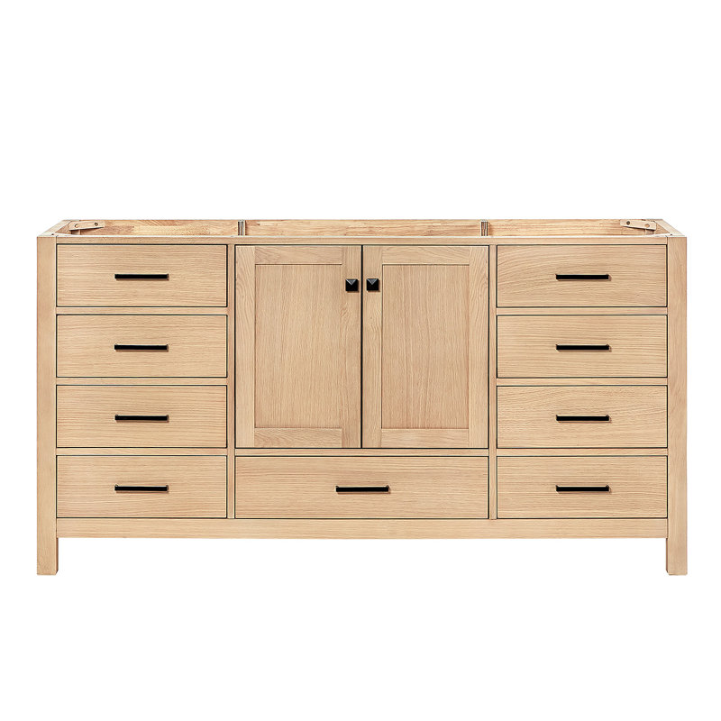 Panchuri ARIEL Cambridge 66'' Single Bathroom Vanity Base Only, Oak