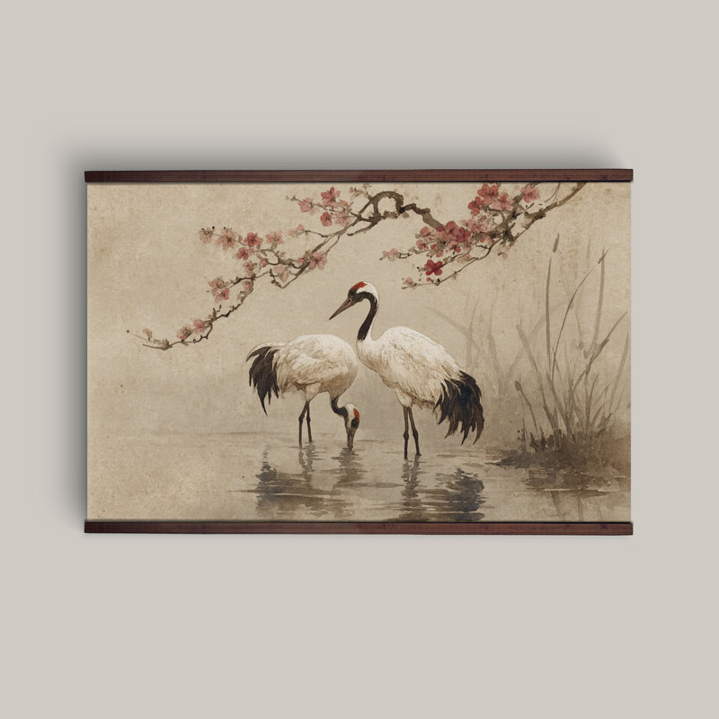 Tapisserie d'art japonais en toile - décoration de salon et de chambre à coucher, H 40 po x l 60 po