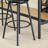 Long 4-Piece Dining Table Set With 3 Pu Upholstered Stools