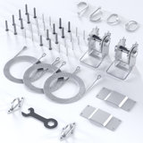 Royal Shade Hardware Kit Winch Set for Rectangle/Square Sun Shade Sails Canopy