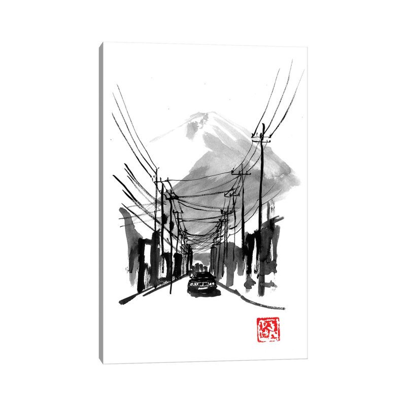 Fujiyoshida by Péchane - Painting on Canvas, Wrapped Canvas, 101.6 cm H x 66.04 cm W x 1.91 cm D