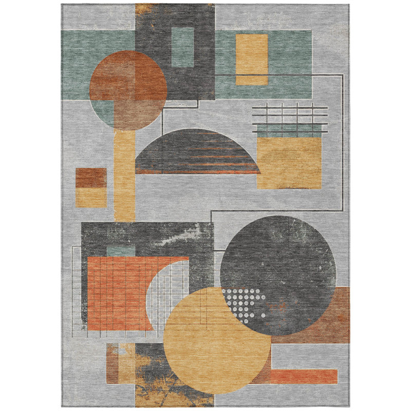 Tapis intérieur / extérieur gris Daeon, 10 pi x 14 pi