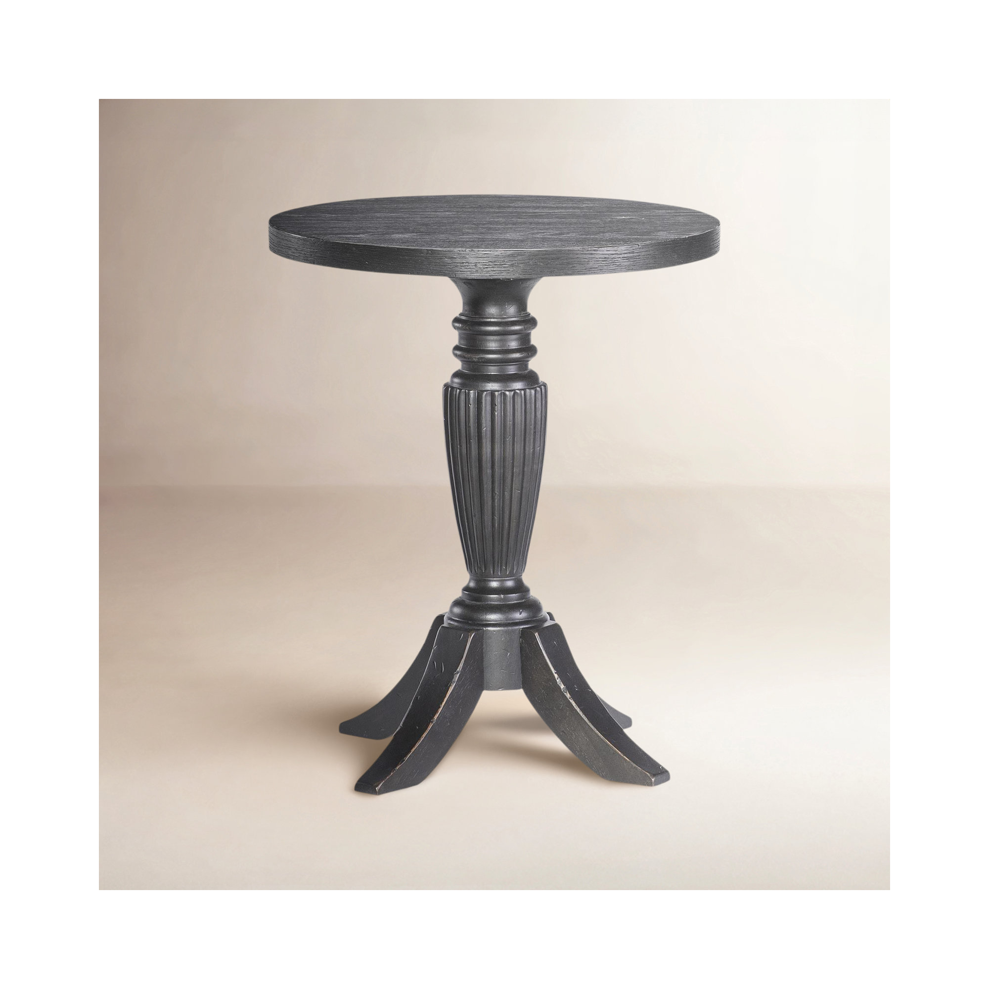 Country Living Round End Table, Black