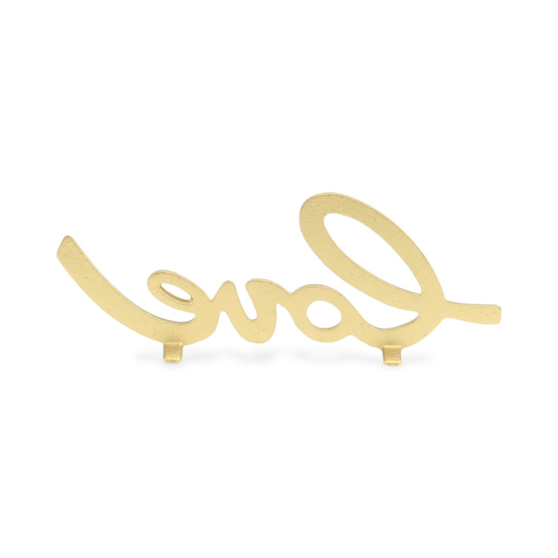 Pazel Text & Numbers Letter Block, Gold
