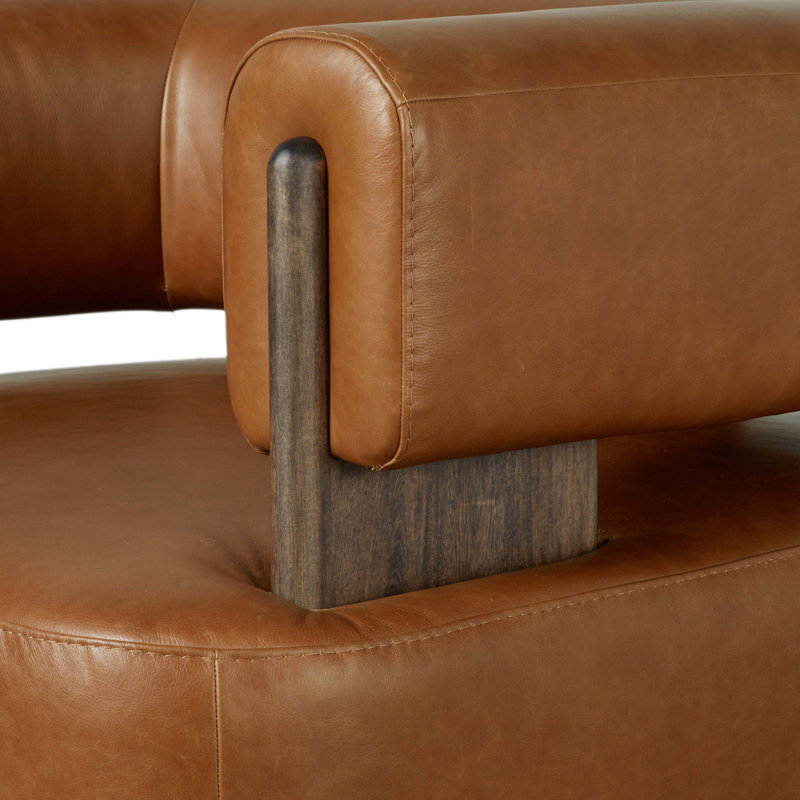 Ward Swivel Chair-Surrey Cocoa, Sonoma Chestnut