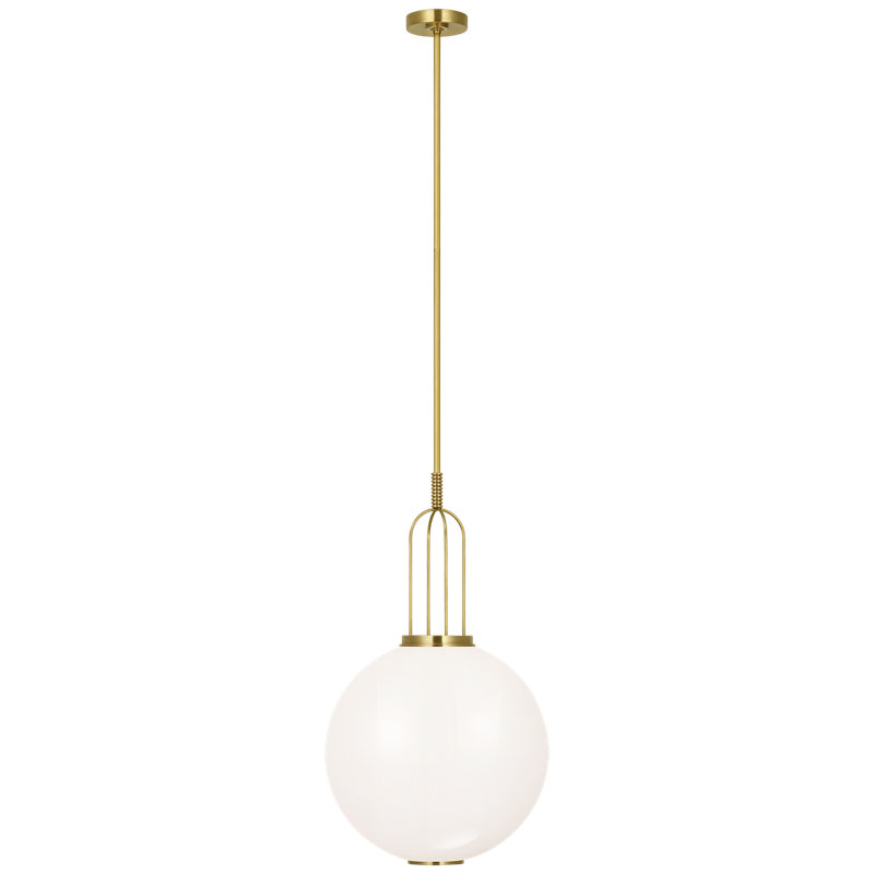 Meir 1 - Light Pendant, 16.25, White, Soft Brass
