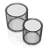 Alkinoi Mirrored Glass Top Nesting Tables