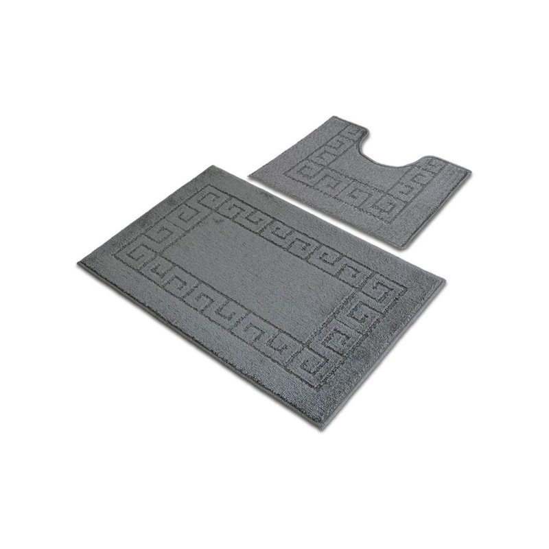 Manufactured Wood Non-Slip Bath Mat, Charcoal