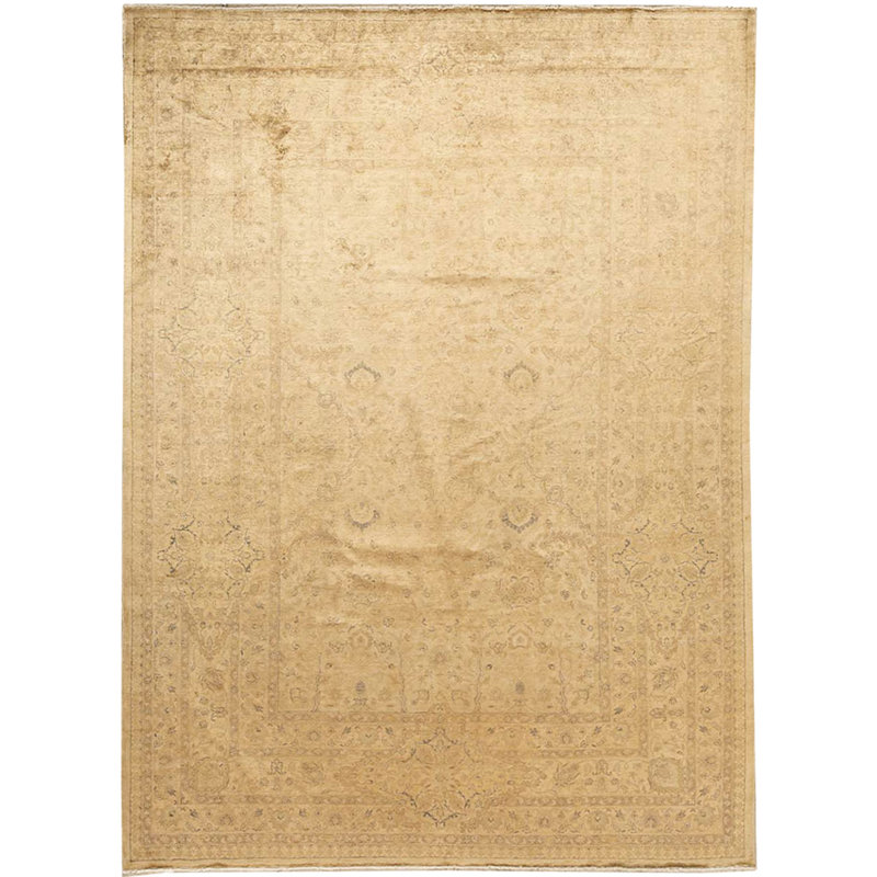Silk Oriental Area Rug in Beige