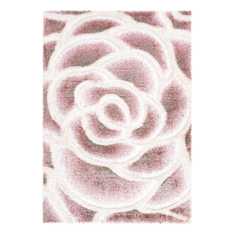 Aayra Floral Cowhide 160cm X 230cm Area Rug, Rectangle 160cm x 230cm