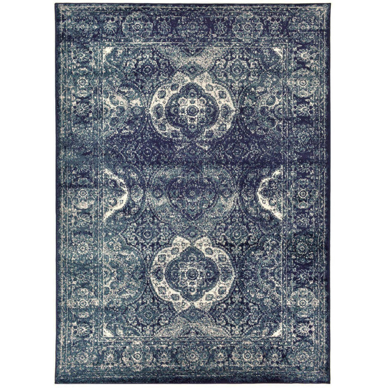 Tapis persan patiné de style rétro 5 pi x 7 pi Aubusson