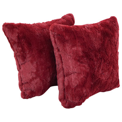 Faux Fur Reversible Throw Pillow