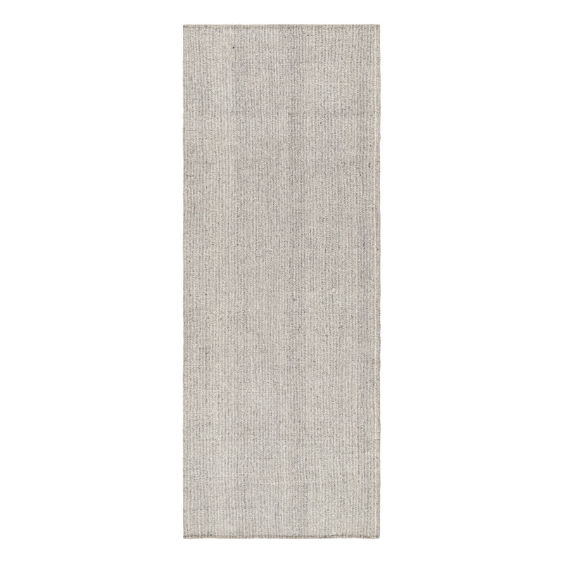 Hand Knotted Wool Area Rug in Gray