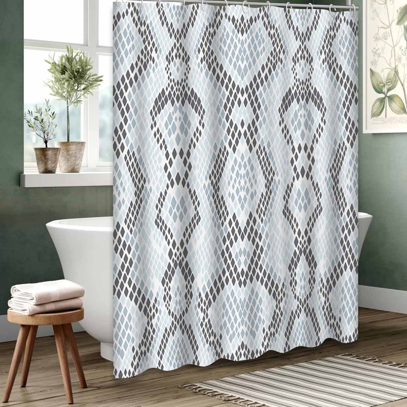 Rideau de douche beige imperméable, rideaux de douche pour la salle de bain avec 12 crochets, 72" L x 84" W