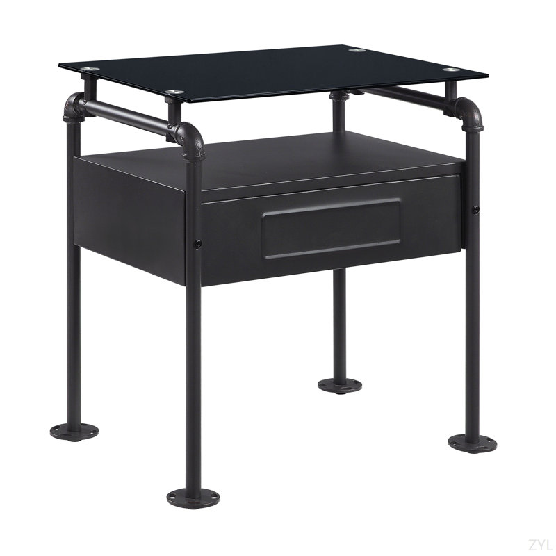 Jhanelle Metal Nightstand,night stand,bed side table