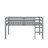 Twin Elevated Loft Bed Comes With Ladder-1788968136