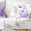 Coussin décoratif floral à motif peint
