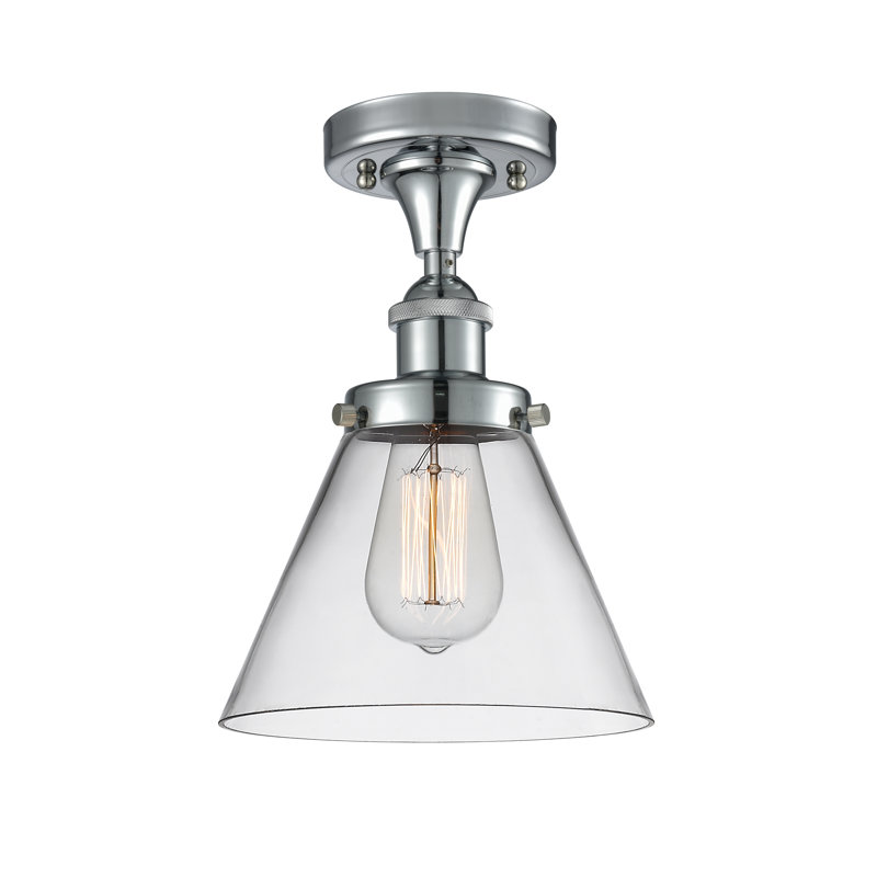 Plafonnier semi-encastré 8 lumières Gwinnett, Ampoule non incluse, Transparent, Chrome poli