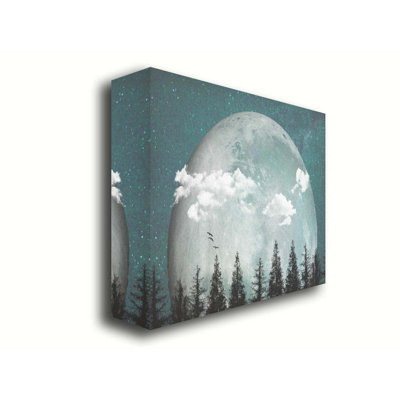 Big Moon Over Forest by Hal Halli. Giclee Gallery