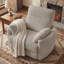 Fauteuil inclinable surdimensionné de 138 cm de large avec revêtement en fausse fourrure de lapin pelucheuse, port de chargement USB et dossier réglable-1791766923