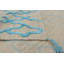 Tapis bleu kaki clair en soie tissé à la main à motif géométrique Friese-1678910865