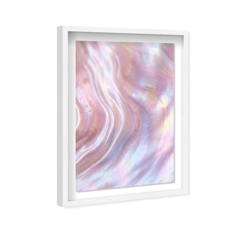 Iridescent Wave Print by Oliver Gal, 37.5"H x 25.5"W, White Shadowbox